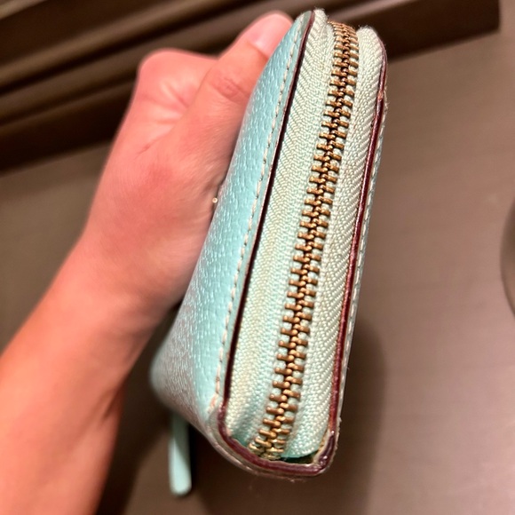 Kate Spade Turquoise Wellesley Neda Wallet Zip Around Cardholder Clutch - Picture 14 of 16